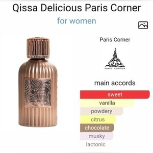 New In Box Qissa Delcious By Paris Corner Womens Full Bottle EDP 100ML Gourmond
